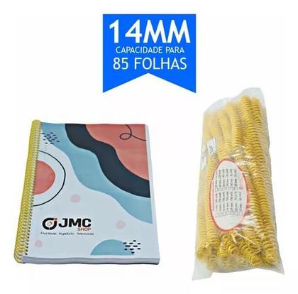 Imagem de Espiral para Encadernação Amarelo 14 mm para 85 folhas 100un