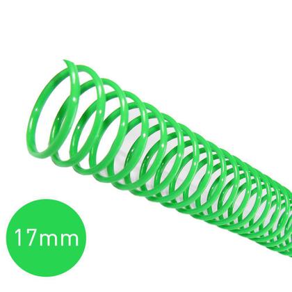 Imagem de Espiral para Encadernação Verde 17mm 100 Folhas 100 und