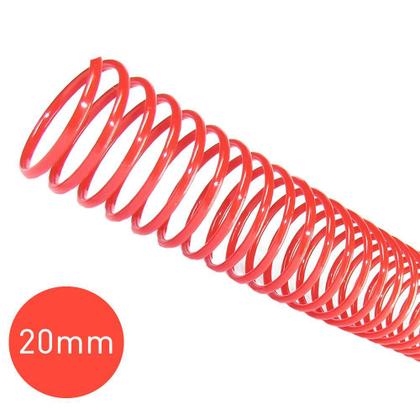 Imagem de Espiral para Encadernação Vermelho 20mm 120 Folhas 70 und
