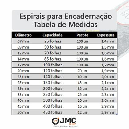 Imagem de Espiral para Encadernação Vermelho 29mm para 200 folhas 35un