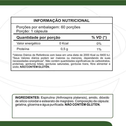 Imagem de Espirulin 500mg 60 cápsulas