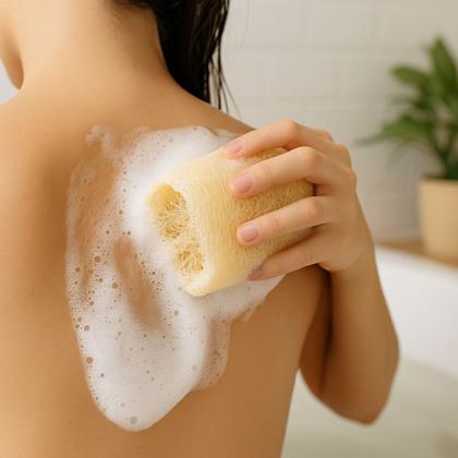 Imagem de Esponja Bucha Vegetal Natural Banho Esfoliação