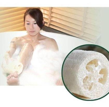 Imagem de Esponja Bucha Vegetal Natural Limpeza Profunda Esfoliaçao slim