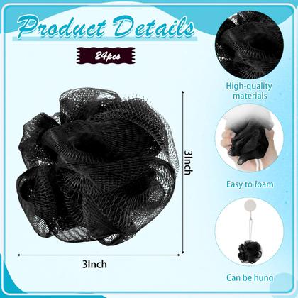 Imagem de Esponja de banho Shellwei Mini Loofah 8 cm 24 peças para mulheres