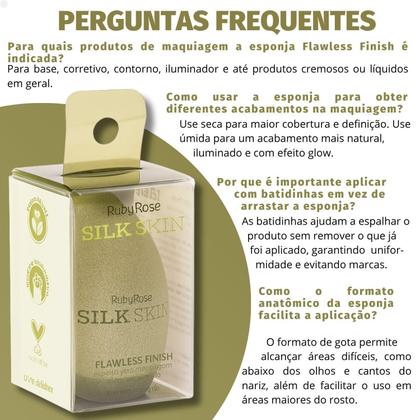 Imagem de Esponja de Maquiagem Ruby Rose Silk Skin Flawless Finish HB-A7002