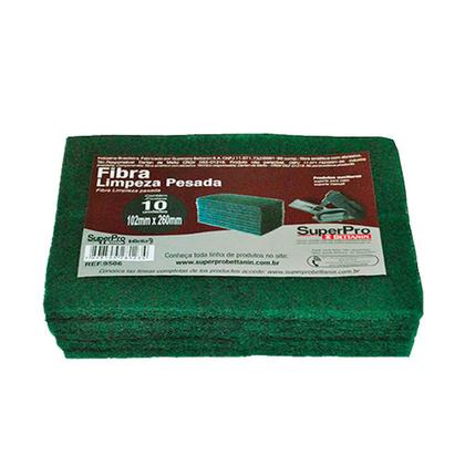 Imagem de Esponja Fibra Limpeza Pesada Bettanin 10x26cm R9506 Kit 10