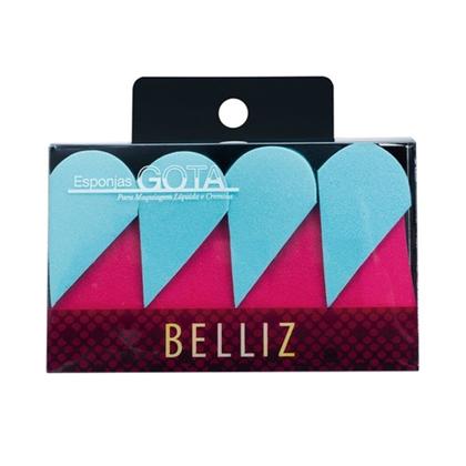 Imagem de Esponja Gota Para Bases Maquiagem Belliz Pack Com 8 Un