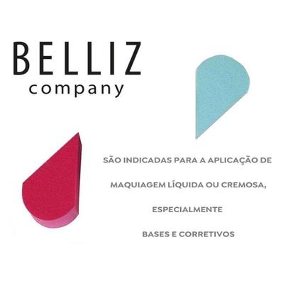 Imagem de Esponja Gota Para Bases Maquiagem Belliz Pack Com 8 Un