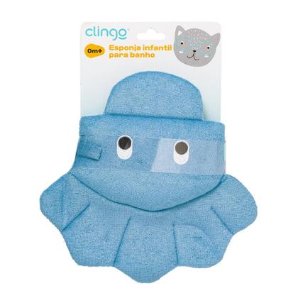 Imagem de Esponja para Banho Infantil Polvo Formato Luva - Clingo