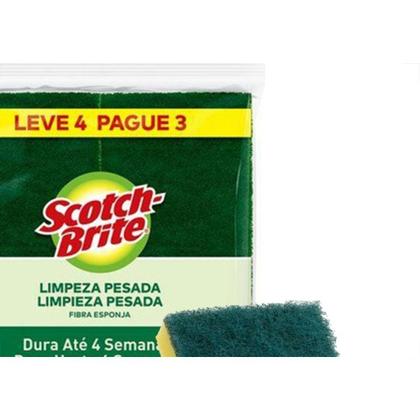 Imagem de Esponja Scotch Brite Dupla Face Multiuso Com 4 Pecas