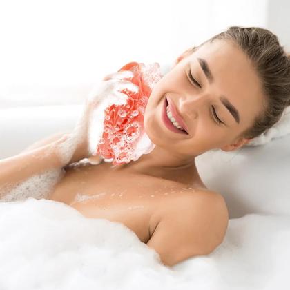 Imagem de Esponjas de banho Fu Store Loofah Sponge Shower 70g, pacote com 4