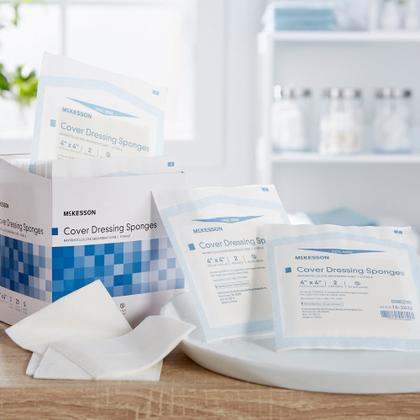 Imagem de Esponjas de curativo McKesson Sterile 4x4 polegadas, pacote com 50