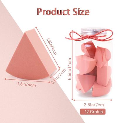Imagem de Esponjas de mistura de maquiagem Modixun Triangle Latex Free x12 com frasco