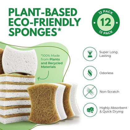 Imagem de Esponjas de prato AIRNEX Biodegradáveis de Coco e Celulose Naturais
