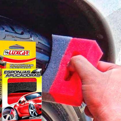Imagem de Esponjas Kit 2 Unidades Ideal Aplicação de Pretinho no Pneu