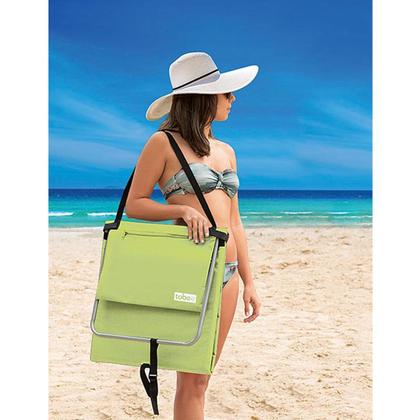 Imagem de Espreguiçadeira Ajustável Dobrável Com Alça Bolso 160x55cm - 3002 Tobee