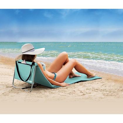 Imagem de Espreguiçadeira Ajustável Dobrável Com Alça Bolso 160x55cm - Tobee