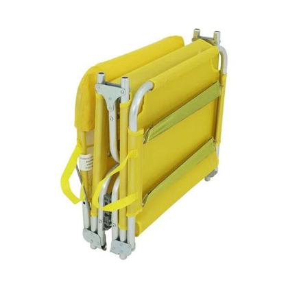 Imagem de Espreguiçadeira alum/amarela  ajustavel 5p c/catraca 1,83m -