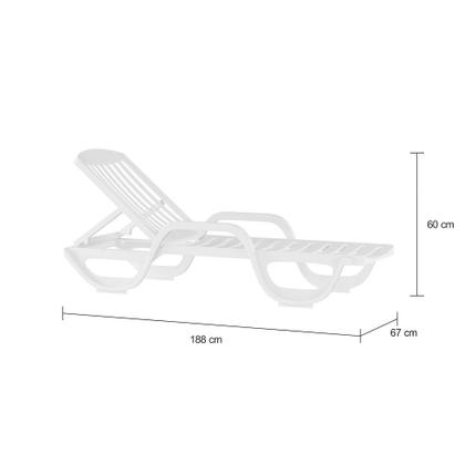 Imagem de Espreguiçadeira Canoa com Rodas Branca