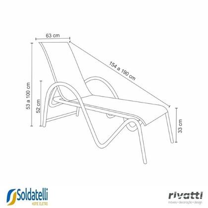 Imagem de Espreguiçadeira Chaise Outdoor Búzios Amêndoa Tela Bege e Grafite Tela Grafite - Rivatti