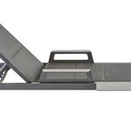 Imagem de Espreguicadeira Cinza Aluminio 4 Posicoes 87x89x222 Cm