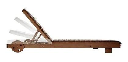 Imagem de Espreguiçadeira de Madeira para Jardim e Piscina Ipanema ALF010