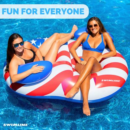 Imagem de Espreguiçadeira de piscina Swimline Americana Series Side-by-Side Double