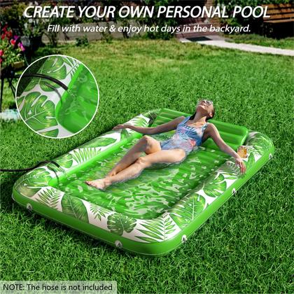 Imagem de Espreguiçadeira Inflável para Piscina Jasonwell 203x142cm 4 em 1