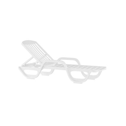 Imagem de Espreguiçadeira Lagoa com Rodas Branca