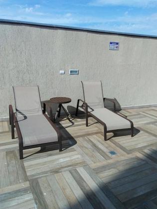 Imagem de Espreguiçadeira Para Piscina Encosto Regulável Alumínio Tela