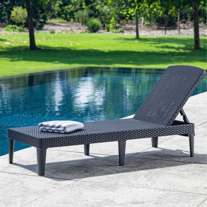 Imagem de Espreguiçadeira Piscina Keter Jaipur Dobrável com 4 Ajustes de Encosto