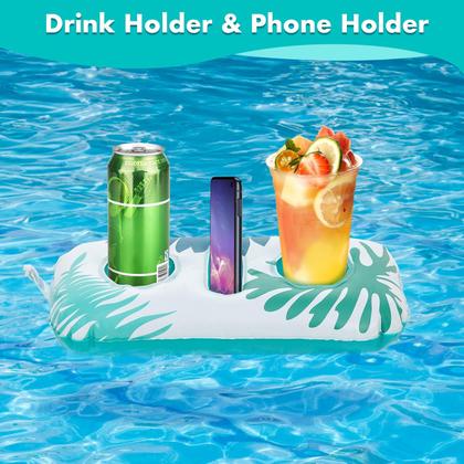 Imagem de Espreguiçadeira Pool Float para adultos JAZGROM com encosto ajustável com porta-copos