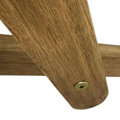 Imagem de Espreguiçadeira Reclinável de Madeira e Cabos de Aço para Praia e Jardim