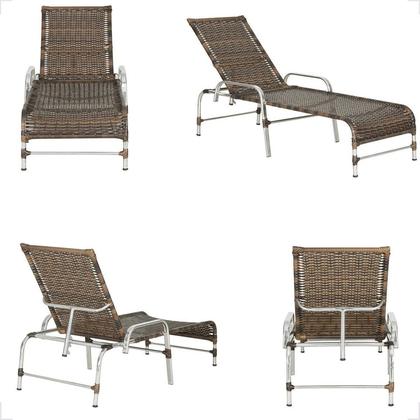 Imagem de Espreguiçadeira Regulável em Alumínio para Piscina e Jardim Catar