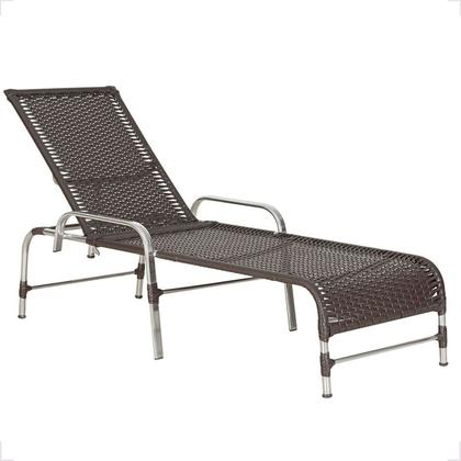 Imagem de Espreguiçadeira Regulável em Alumínio para Piscina e Jardim Catar