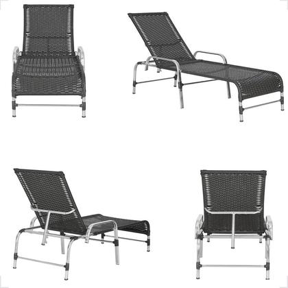 Imagem de Espreguiçadeira Regulável em Alumínio para Piscina e Jardim Catar