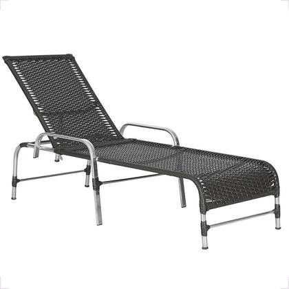 Imagem de Espreguiçadeira Regulável em Alumínio para Piscina e Jardim Catar