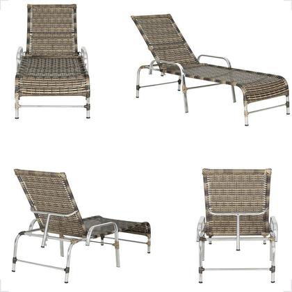 Imagem de Espreguiçadeira Regulável em Alumínio para Piscina e Jardim Catar