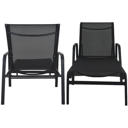 Imagem de Espreguiçadeira Sling Premium para Piscina de Alumínio Encosto Regulável