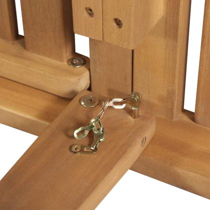 Imagem de Espreguiçadeira vidaXL com encosto dobrável e ajustável em madeira de acácia