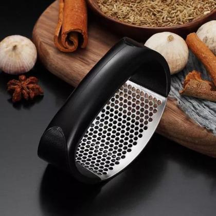 Imagem de Espremedor Amassador Triturador De Alho Inox Manual
