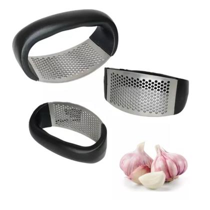 Imagem de Espremedor Amassador Triturador De Alho Manual Premium Cozinha Aço Inox