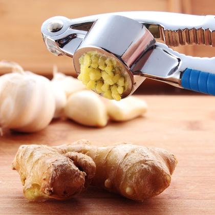 Imagem de Espremedor De Alho Aço Inox Amassador Com Tambor Removível Moedor Manual Tempero Legumes Cozinha