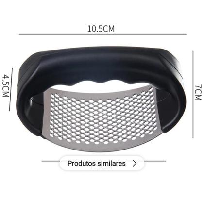 Imagem de Espremedor de Alho Inox Amassador Triturador Manual para Cozinha