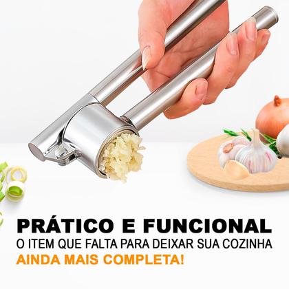 Imagem de Espremedor De Alho Inox Removível Cozinha Gourmet UnyGift