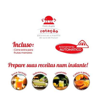 Imagem de Espremedor de Frutas Kian 1,2L Vermelho 220V