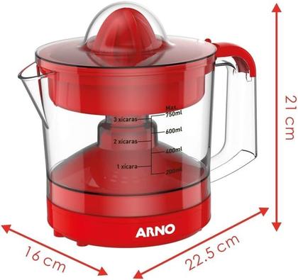 Imagem de Espremedor de frutas Suco Arno Express 0,75L Vermelho 127V