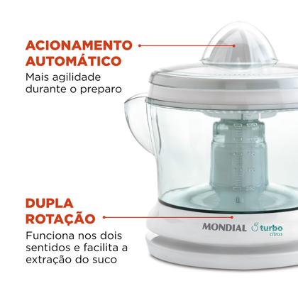 Imagem de Espremedor Turbo Citrus Mondial Branco 25W E-01