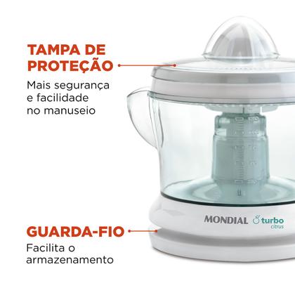 Imagem de Espremedor Turbo Citrus Mondial Branco 25W E-01