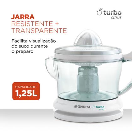 Imagem de Espremedor Turbo Citrus Mondial Branco 25W E-01